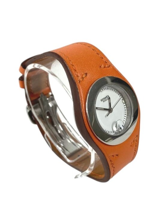 Hermes Watch Ahne Leather Orange main image 6